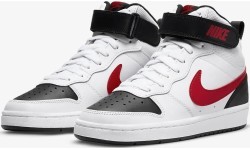 Nike Avalynė Paaugliams Court Borough Mid 2 Black White Red CD7782 110