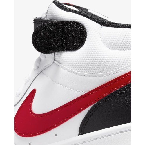 Кроссовки подростковые Nike Court Borough Mid 2 Black White Red CD7782 110