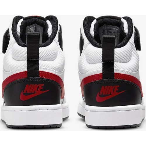 Nike Court Borough Mid 2 Youth Shoes Black White Red CD7782 110