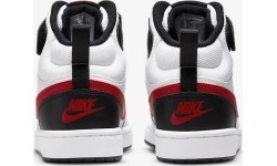 Кроссовки подростковые Nike Court Borough Mid 2 Black White Red CD7782 110