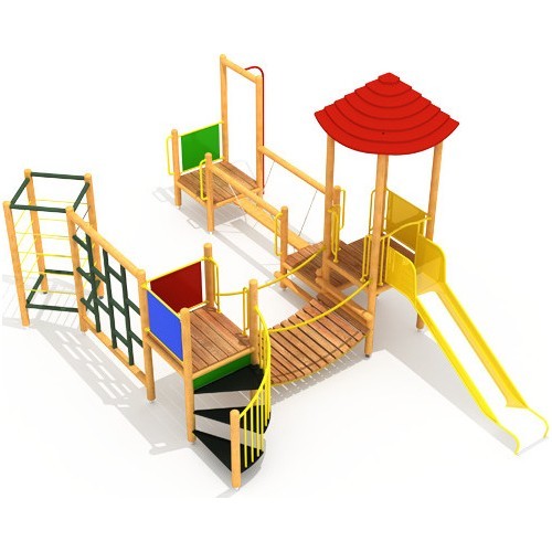 Wooden Kids Playground Model 10-E