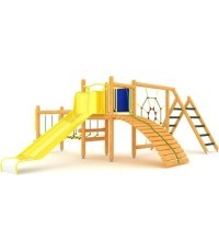 Medinė vaikų žaidimų aikštelė modelis 13-B