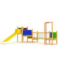Medinė vaikų žaidimų aikštelė modelis 12-B