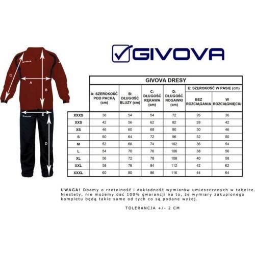 Tracksuit Givova Tuta Visa TR018 1210