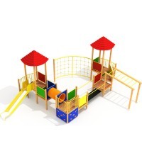 Medinė vaikų žaidimų aikštelė modelis 00-C