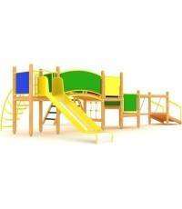 Medinė vaikų žaidimų aikštelė modelis 14-B