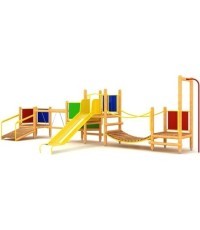 Medinė vaikų žaidimų aikštelė modelis 0400F/1