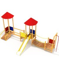 Medinė vaikų žaidimų aikštelė modelis 0400E/1