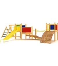 Medinė vaikų žaidimų aikštelė Model 06-B