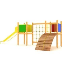 Medinė vaikų žaidimų aikštelė Model 04-B