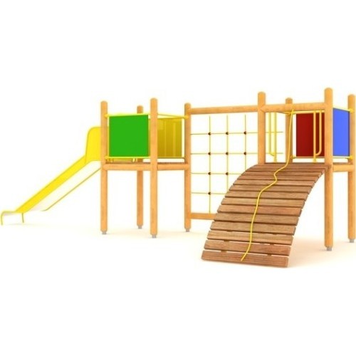 Medinė vaikų žaidimų aikštelė Model 04-B