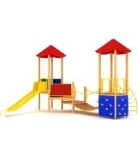 Medinė vaikų žaidimų aikštelė Model 05-A