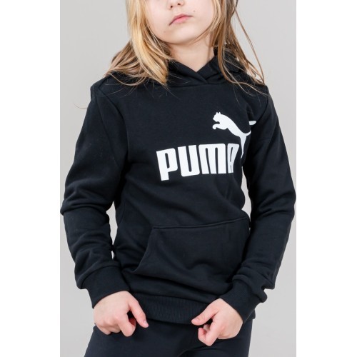 Толстовка подростковая Puma Ess Logo Hoodie Black 587030 01
