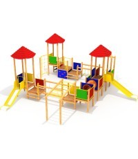Medinė vaikų žaidimų aikštelė modelis 0501A