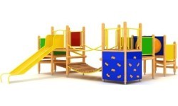 Medinė vaikų žaidimų aikštelė, modelis 0402B