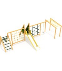 Medinė vaikų žaidimų aikštelė modelis 0600