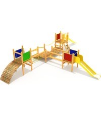 Деревянная детская игровая площадка, модель 0506B