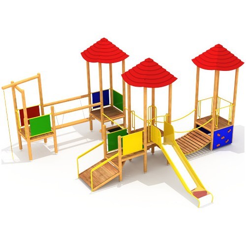Medinė vaikų žaidimų aikštelė Model 0504A
