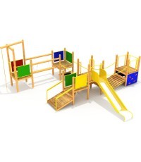 Medinė vaikų žaidimų aikštelė modelis 0504B