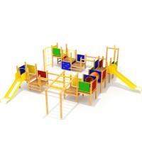 Medinė vaikų žaidimų aikštelė modelis 0501B