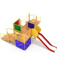 Medinė vaikų žaidimų aikštelė modelis SK-0208