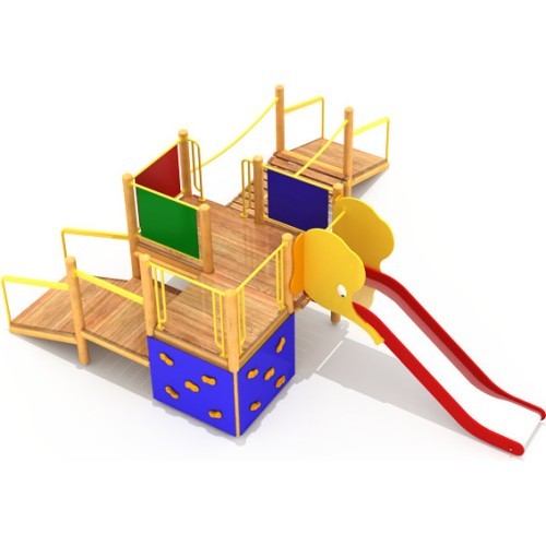 Medinė vaikų žaidimų aikštelė modelis SK-0208