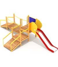 Medinė vaikų žaidimų aikštelė modelis SK-0205