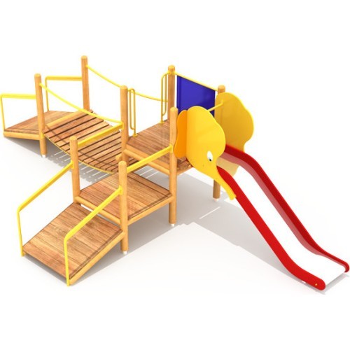 Medinė vaikų žaidimų aikštelė modelis SK-0205