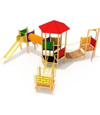 Medinė vaikų žaidimų aikštelė modelis SB-0500