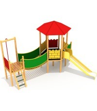 Medinė vaikų žaidimų aikštelė modelis SB-0200
