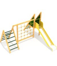 Medinė vaikų žaidimų aikštelė modelis 0601