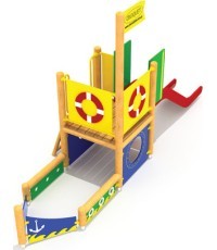 Medinė vaikų žaidimų aikštelė laivas 2