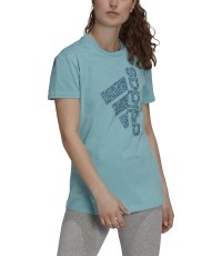 Женская футболка Adidas W Vrtcl Zbr G, синяя GS4155