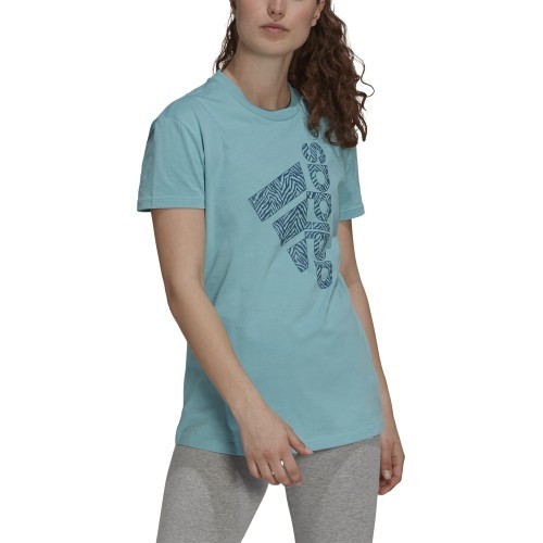 Adidas W Vrtcl Zbr G Women's Tee Blue GS4155