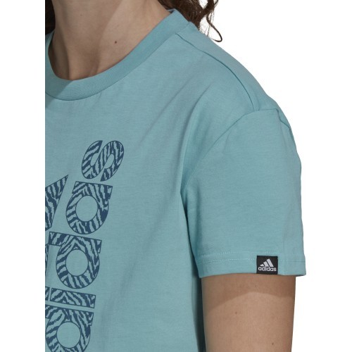 Женская футболка Adidas W Vrtcl Zbr G, синяя GS4155