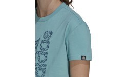 Adidas W Vrtcl Zbr G Women's Tee Blue GS4155