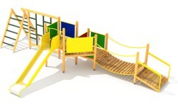 Wooden Kids Playground Model 4-F