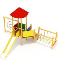 Medinė vaikų žaidimų aikštelė modelis 5-A