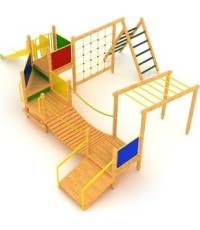 Wooden Kids Playground Model 3-F