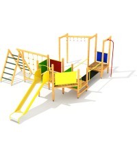 Medinė vaikų žaidimų aikštelė modelis 2-D