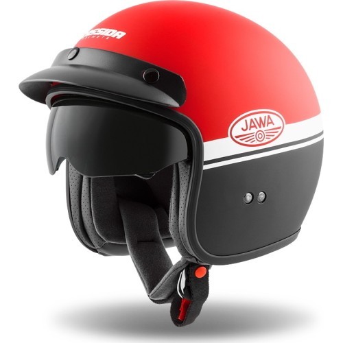 Мотоциклетный шлем Cassida Oxygen Jawa OHC 2023 красный матовый/черный/белый