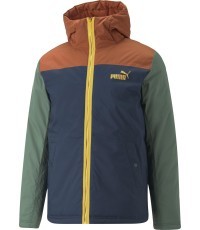 Puma Men's Colourblock Hooded Jacket Blue Orange Green 849346 64