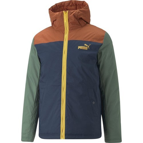 Puma Men's Colourblock Hooded Jacket Blue Orange Green 849346 64
