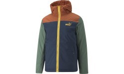 Puma Men's Colourblock Hooded Jacket Blue Orange Green 849346 64
