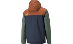 Куртка мужская Puma Colourblock с капюшоном синяя оранжевая зелёная 849346 64