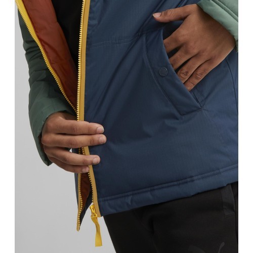Куртка мужская Puma Colourblock с капюшоном синяя оранжевая зелёная 849346 64