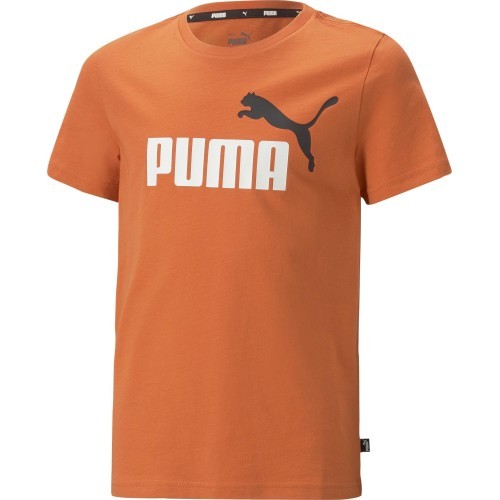 Футболка подростковая Puma Ess+ 2 Col Logo Tee оранжевая 586985 95