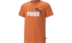 Футболка подростковая Puma Ess+ 2 Col Logo Tee оранжевая 586985 95