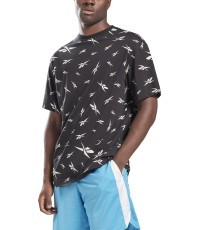 Reebok Men's Te Aop Vector Tee Black GL3142