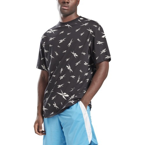 Reebok Men's Te Aop Vector Tee Black GL3142